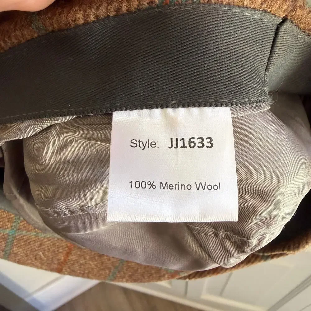 JJ Hat Center Rich Wool by Morgado tweed newsboy cap